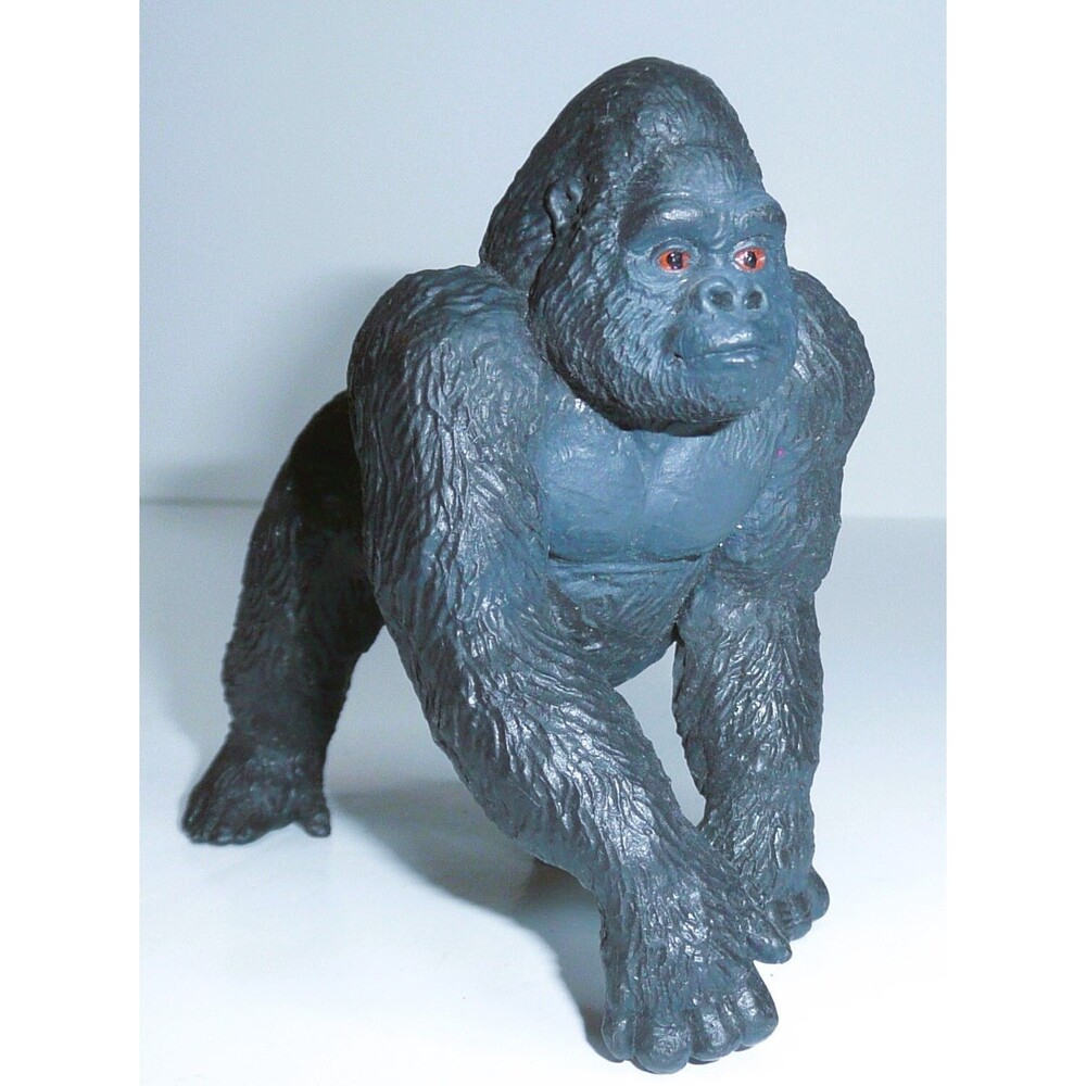 Black Gorilla Male 4” Figure Realistic 2005 Jungle Ape Toy Animal by SAFARI Ltd